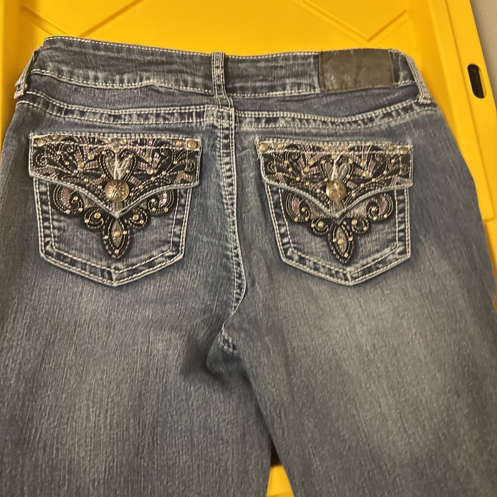 Vintage Soundgirl Women's Distressed Denim Jeans‎ Blue Size 9 - Picture 14 of 14